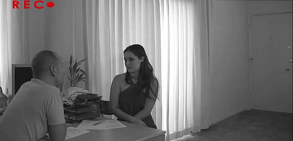  She uses her cunt at the job interview and fucks the boss